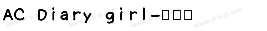 AC Diary girl字体转换